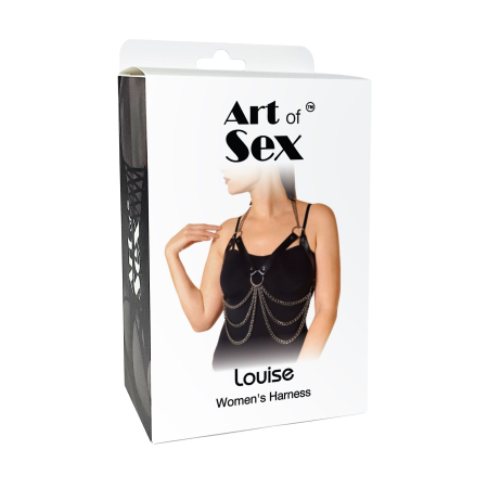 Жіноча портупея Art of Sex - Louise чорна XS-2XL, екошкіра - фото №4