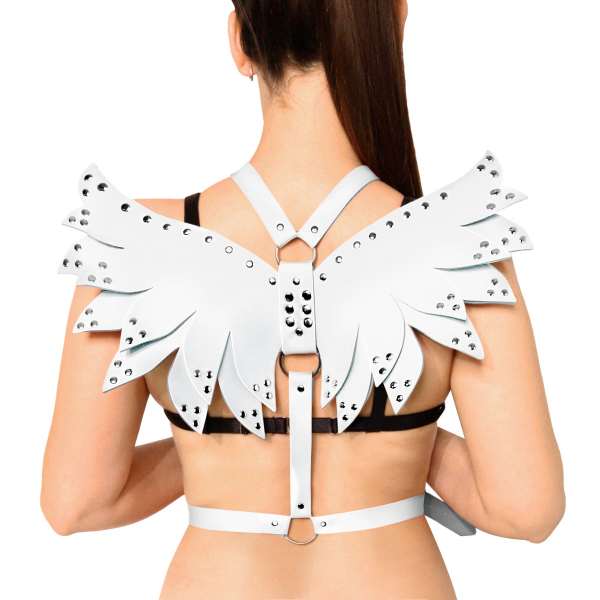 Жіноча портупея Art of Sex - Wings біла XS-M, екошкіра - фото