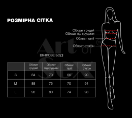 Сексуальне лаковане боді Art of Sex - Josephine чорне M - - фото №4