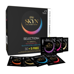 Безлатексні преміум-презервативи SKYN Selection: Original+Intense Feel+Elite Extra Lubricated, 35 шт 