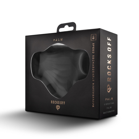 Мастурбатор Rocks Off Palm Black, петлі для пальців, 10 режимів - фото №7