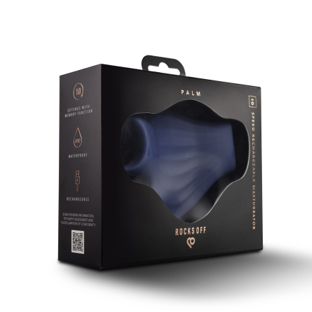 Мастурбатор Rocks Off Palm Blue, петлі для пальців, 10 режимів - фото №8