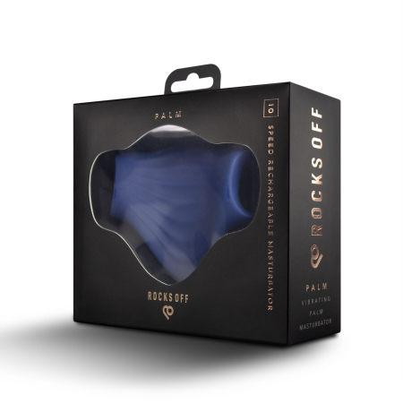 Мастурбатор Rocks Off Palm Blue, петлі для пальців, 10 режимів - фото №7