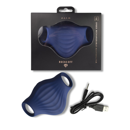 Мастурбатор Rocks Off Palm Blue, петлі для пальців, 10 режимів - фото №6