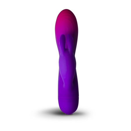 Вібратор-кролик Rocks Off Glo Girl – Rabbit, 2 мотори, 10 режимів, на батарейках - фото №2