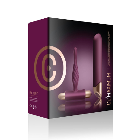 Набір вібраторів Climaximum Rapture, анальна пробка + вібратор, 10 режимів - фото №8