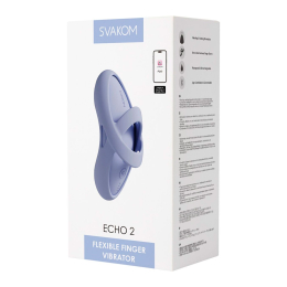 Смарт-вібратор для клітора Svakom Echo 2 Sky Blue, підігрів до 38 °C, знімна насадка на палець - - фото №10