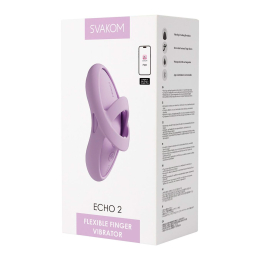 Смарт-вібратор для клітора Svakom Echo 2 Pink Lilac, підігрів до 38 °C, знімна насадка на палець - - фото №10