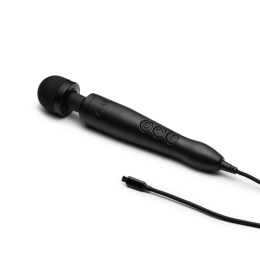 Вібромасажер DOXY3 USB-C Massager MATTE BLACK, кабель USB-C, регульована інтенсивність, компактний 