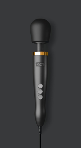 Преміальний вібромасажер DOXY Die Cast матово-чорний, з покриттям із 24-каратного золота - фото №4
