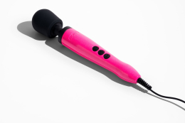 Вібромасажер DOXY Die Cast Massager Hot Pink, дуже потужний, живлення 220В, металевий корпус - фото