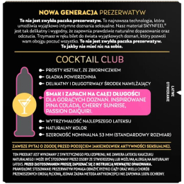 Презервативи SKYN Cocktail Club 3 шт, смаки Pina Colada, Cherry Sunrise та Passion Daiquiri - - фото №3