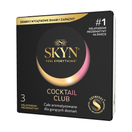 Презервативи SKYN Cocktail Club 3 шт, смаки Pina Colada, Cherry Sunrise та Passion Daiquiri - фото