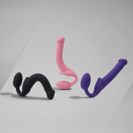 Безремінний страпон Strap-On-Me Rose S, повністю регульований, діаметр 2,7 см - №9