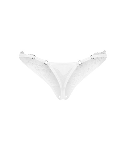 Трусики Obsessive Arrowel White crotchless thong S/M - фото №2