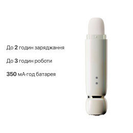 Вакуумний кліторальний стимулятор Zalo Lia Floral White, 3 насадки, 3 режими, різна інтенсивність - №19