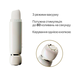Вакуумний кліторальний стимулятор Zalo Lia Floral White, 3 насадки, 3 режими, різна інтенсивність - №14