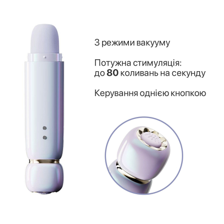 Вакуумний кліторальний стимулятор Zalo Lia Lavender Purple, 3 насадки, 3 режими, різна інтенсивність - фото №14