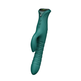 Смарт пульсатор-кролик з вібрацією Zalo Mose 2 Turquoise Green, підігрів до 42 °C, кристал Swarovski - №16