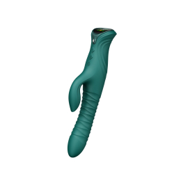 Смарт пульсатор-кролик з вібрацією Zalo Mose 2 Turquoise Green, підігрів до 42 °C, кристал Swarovski - №2