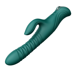 Смарт пульсатор-кролик з вібрацією Zalo Mose 2 Turquoise Green, підігрів до 42 °C, кристал Swarovski - №9