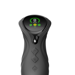 Смарт пульсатор-кролик з вібрацією Zalo Mose 2 Obsidian Black, підігрів до 42 °C, кристал Swarovski - - фото №11