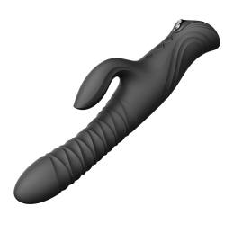 Смарт пульсатор-кролик з вібрацією Zalo Mose 2 Obsidian Black, підігрів до 42 °C, кристал Swarovski - - фото №8