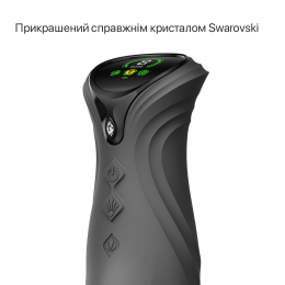 Смарт пульсатор-кролик з вібрацією Zalo Mose 2 Obsidian Black, підігрів до 42 °C, кристал Swarovski - №17