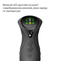 Смарт пульсатор-кролик з вібрацією Zalo Mose 2 Obsidian Black, підігрів до 42 °C, кристал Swarovski - №22