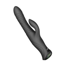 Смарт пульсатор-кролик з вібрацією Zalo Mose 2 Obsidian Black, підігрів до 42 °C, кристал Swarovski - - фото №9