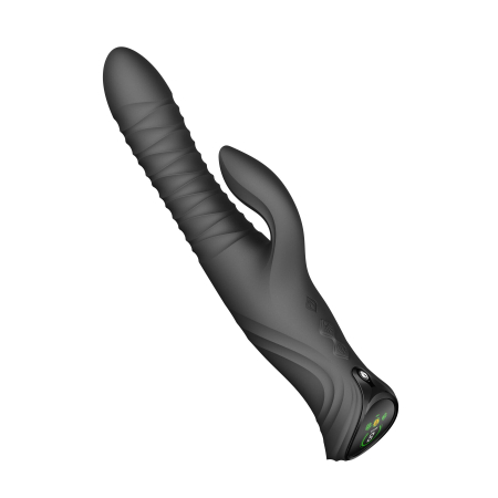 Смарт пульсатор-кролик з вібрацією Zalo Mose 2 Obsidian Black, підігрів до 42 °C, кристал Swarovski - фото №9