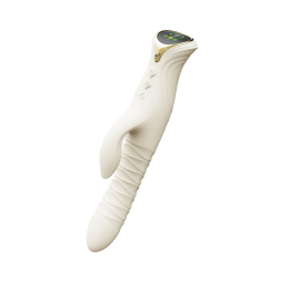 Смарт пульсатор-кролик з вібрацією Zalo Mose 2 Ivory White, підігрів до 42 °C, кристал Swarovski - - фото №2