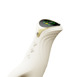 Смарт пульсатор-кролик з вібрацією Zalo Mose 2 Ivory White, підігрів до 42 °C, кристал Swarovski - - фото №9