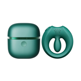 Ерекційне смарт-віброкільце Zalo Apis Turquoise Green, до 4 годин роботи, зарядний кейс - №25