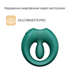 Ерекційне смарт-віброкільце Zalo Apis Turquoise Green, до 4 годин роботи, зарядний кейс - №26