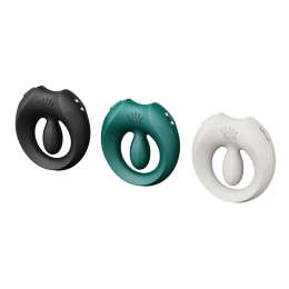 Ерекційне смарт-віброкільце Zalo Apis Turquoise Green, до 4 годин роботи, зарядний кейс - №36