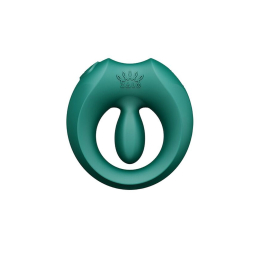 Ерекційне смарт-віброкільце Zalo Apis Turquoise Green, до 4 годин роботи, зарядний кейс - №24