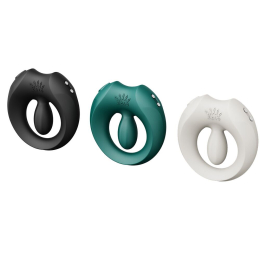 Ерекційне смарт-віброкільце Zalo Apis Turquoise Green, до 4 годин роботи, зарядний кейс - - фото №21