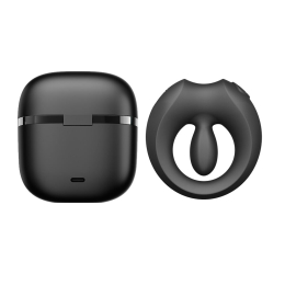 Ерекційне смарт-віброкільце Zalo Apis Obsidian Black, до 4 годин роботи, зарядний кейс - - фото №8