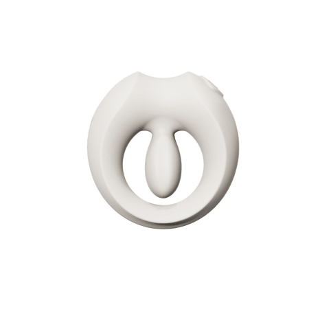 Ерекційне смарт-віброкільце Zalo Apis Ivory White, до 4 годин роботи, зарядний кейс - фото №2