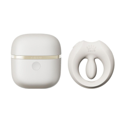 Ерекційне смарт-віброкільце Zalo Apis Ivory White, до 4 годин роботи, зарядний кейс - №25