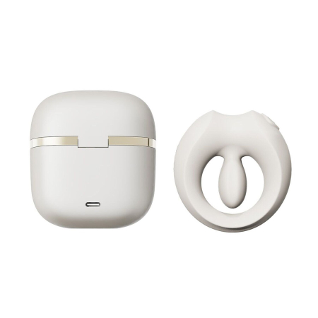 Ерекційне смарт-віброкільце Zalo Apis Ivory White, до 4 годин роботи, зарядний кейс - фото №34