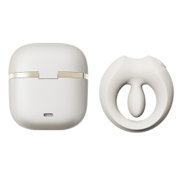 Ерекційне смарт-віброкільце Zalo Apis Ivory White, до 4 годин роботи, зарядний кейс - №8