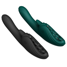 Смарт-вібратор Zalo Ares Turquoise Green, підігрів, 3 мотори, язичок для клітора, стимуляція точки G - №19