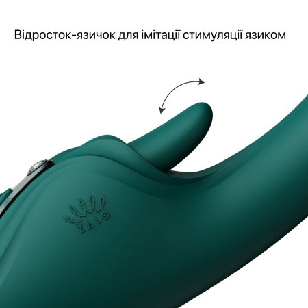 Смарт-вібратор Zalo Ares Turquoise Green, підігрів, 3 мотори, язичок для клітора, стимуляція точки G - фото №25