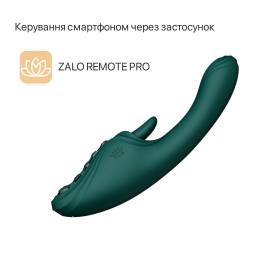 Смарт-вібратор Zalo Ares Turquoise Green, підігрів, 3 мотори, язичок для клітора, стимуляція точки G - №22