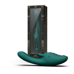 Смарт-вібратор Zalo Ares Turquoise Green, підігрів, 3 мотори, язичок для клітора, стимуляція точки G - №30