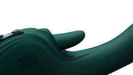 Смарт-вібратор Zalo Ares Turquoise Green, підігрів, 3 мотори, язичок для клітора, стимуляція точки G - №12