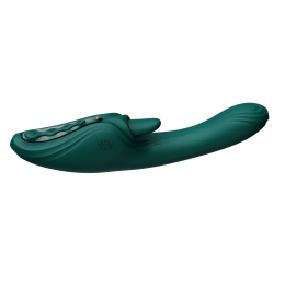 Смарт-вібратор Zalo Ares Turquoise Green, підігрів, 3 мотори, язичок для клітора, стимуляція точки G - №9