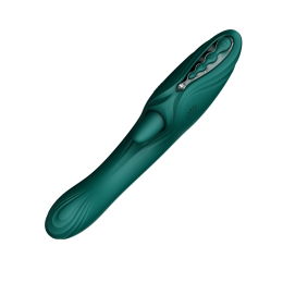 Смарт-вібратор Zalo Ares Turquoise Green, підігрів, 3 мотори, язичок для клітора, стимуляція точки G - №3